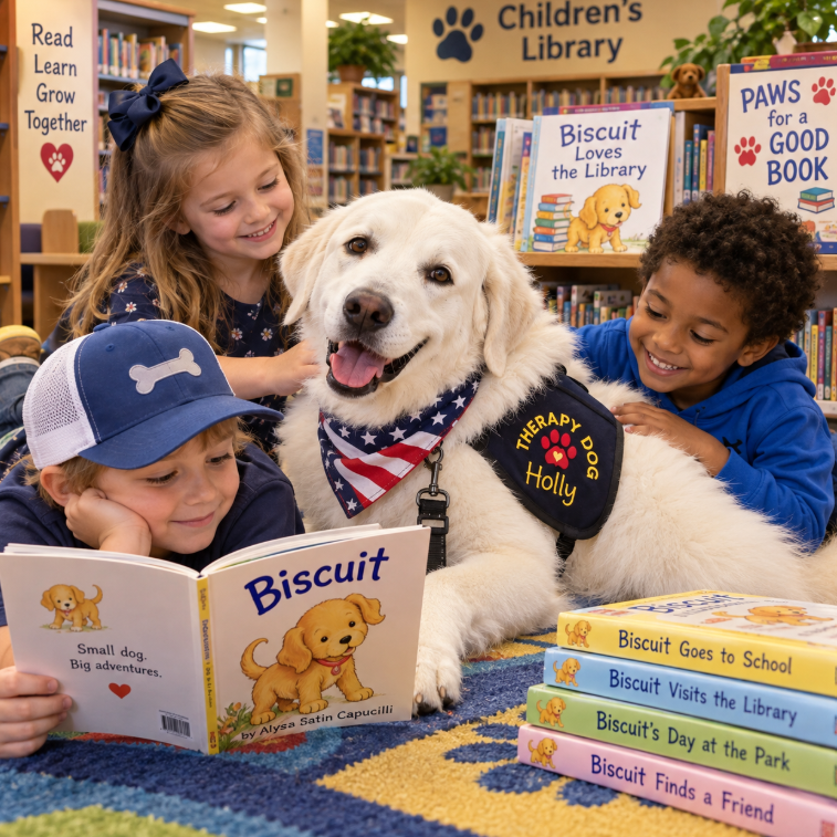 Library Day with Holly: Celebrity Dog, New Vest, Happy&nbsp;Readers