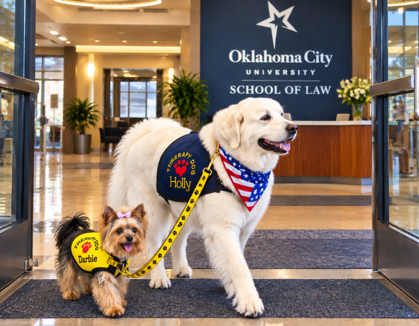 Paws & Case Briefs: Therapy Dogs Help OCU Law Survive&nbsp;Midterms