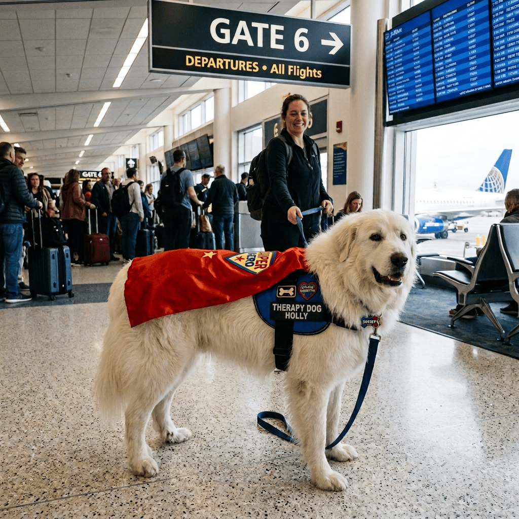 A Nervous Flyer, Gate 6, and the Airport Dog Who Showed&nbsp;Up